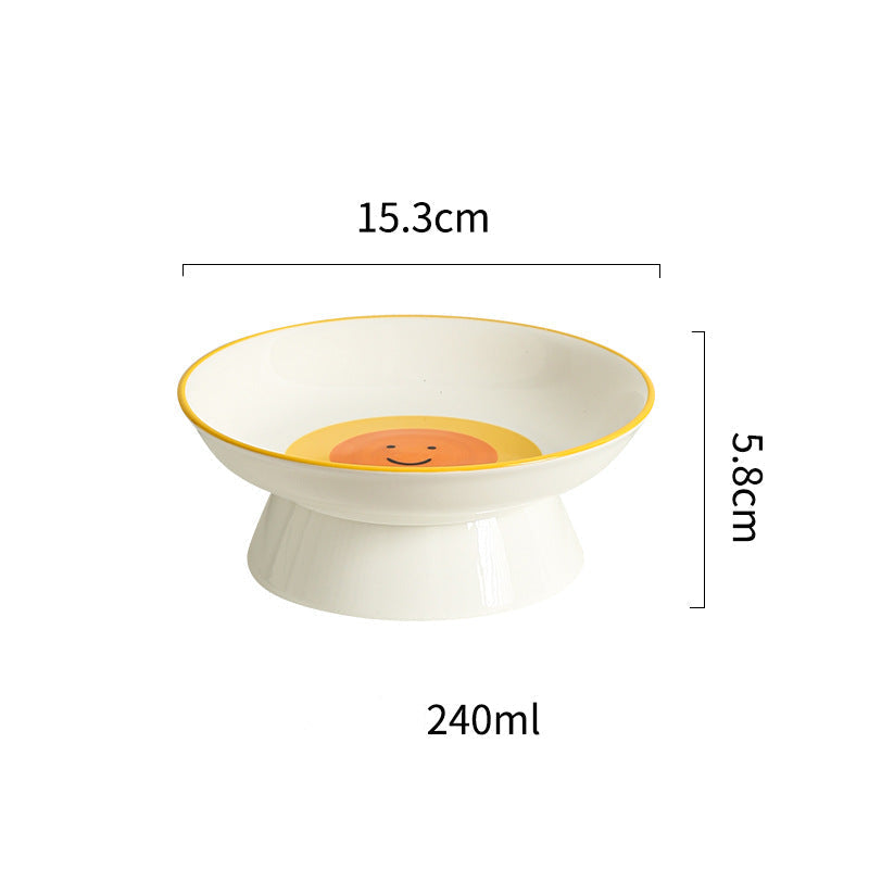 Egg York Smiling Face Cat & Dog Bowl