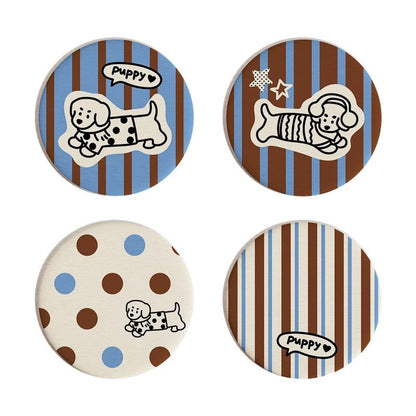 Cartoon Diatom Mud Coaster