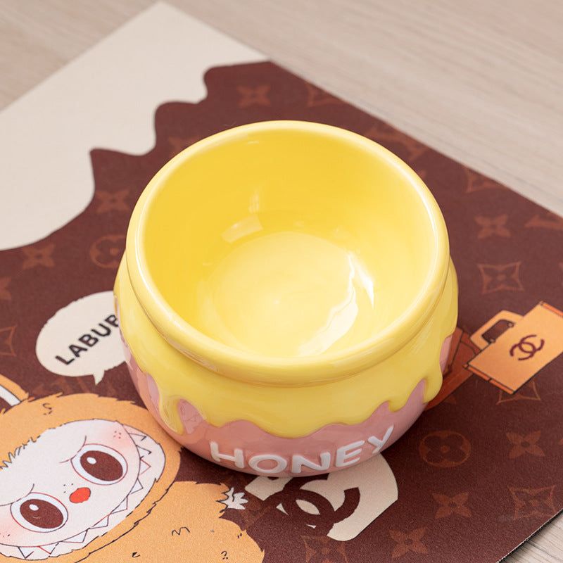 Honey Jar Cat & Dog Bowl