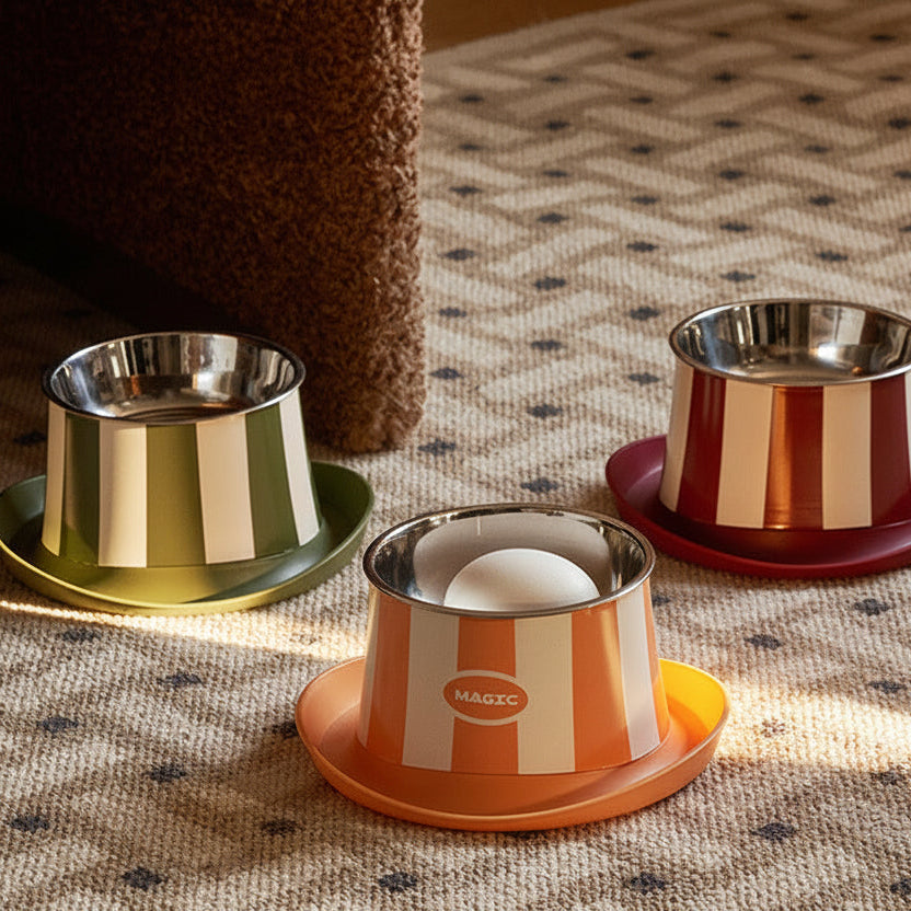 Stainless Steel Bowl for Cat & Dog in Hat Shape