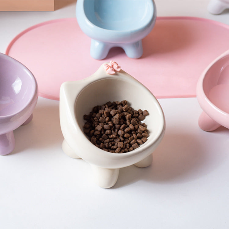 Cut Cat Bowl with Bow Tie