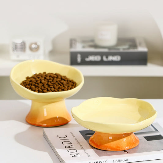 Cat & Dog Bowl Ceramic Petal