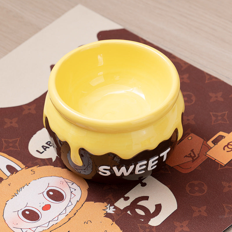 Honey Jar Cat & Dog Bowl