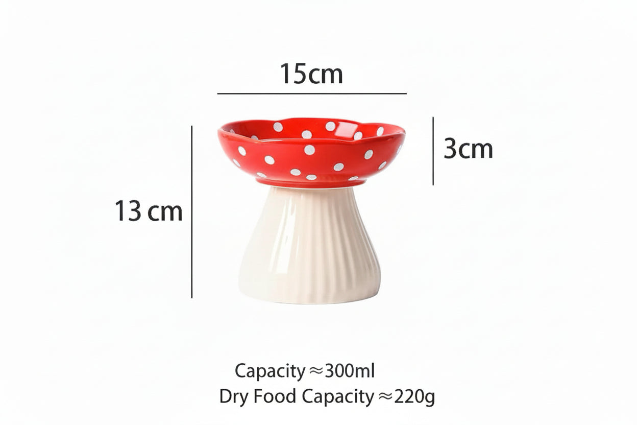 Mushroom Cat & Dog Bowl