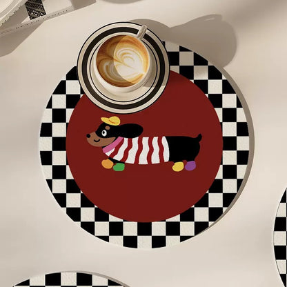 Cheerful Dachshund Coaster Set of 4