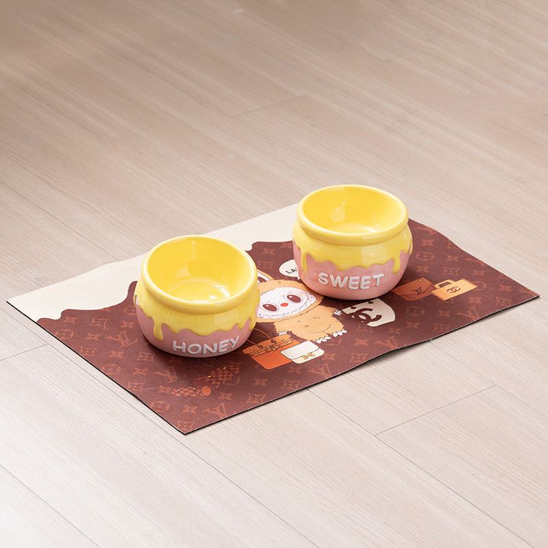 Honey Jar Cat & Dog Bowl