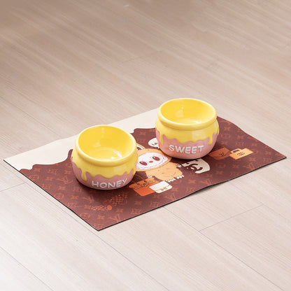 Honey Jar Cat & Dog Bowl