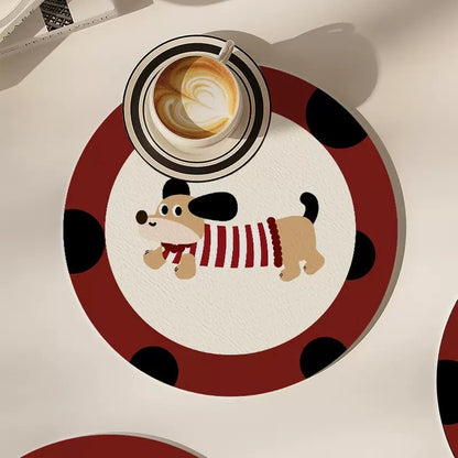 Cheerful Dachshund Coaster Set of 4