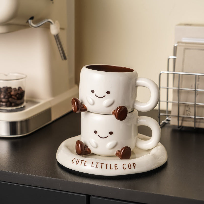 Cartoon Ceramic Coffee Cup and Set