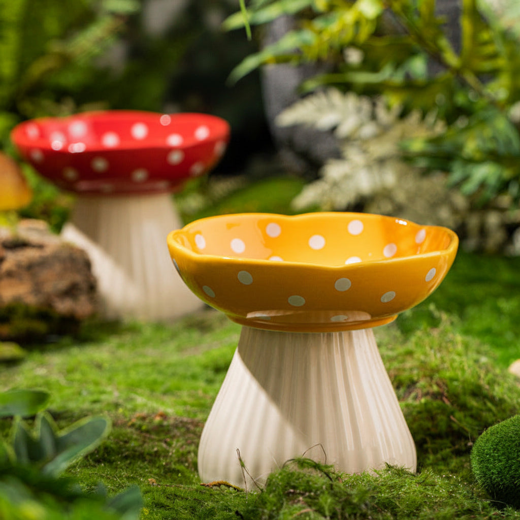 Mushroom Cat & Dog Bowl