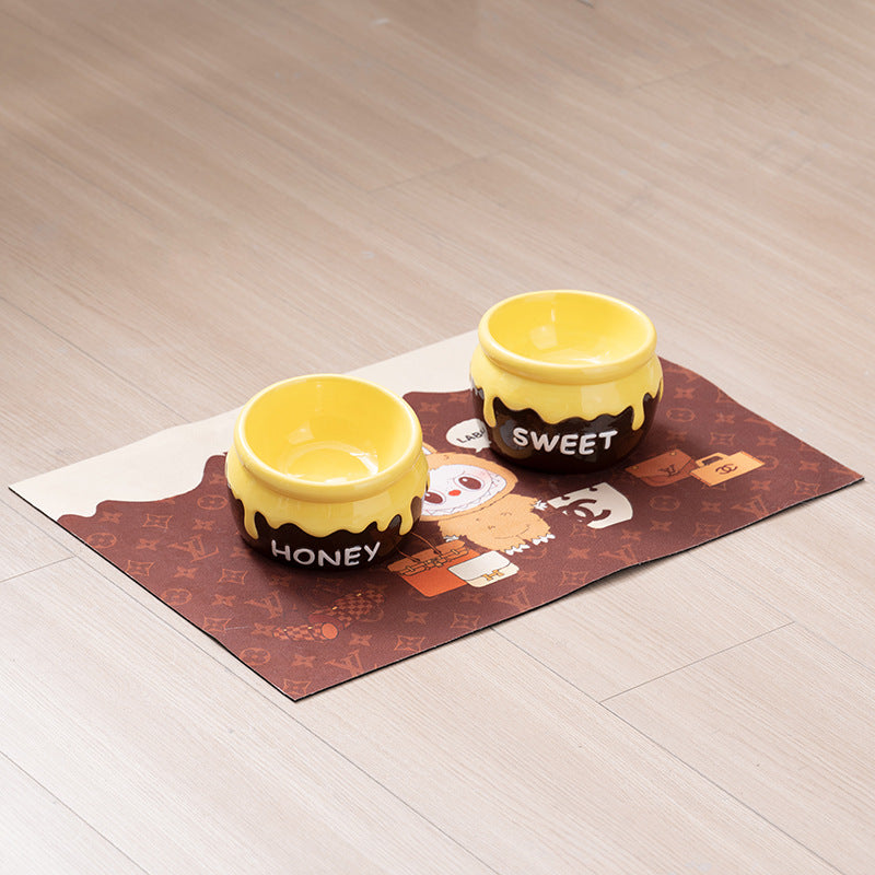 Honey Jar Cat & Dog Bowl