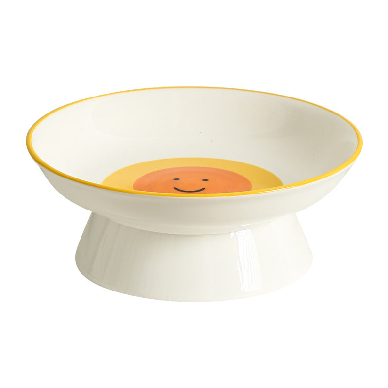 Egg York Smiling Face Cat & Dog Bowl