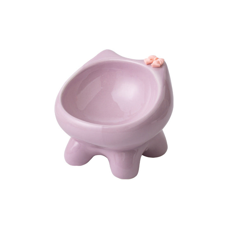 Cut Cat Bowl with Bow Tie