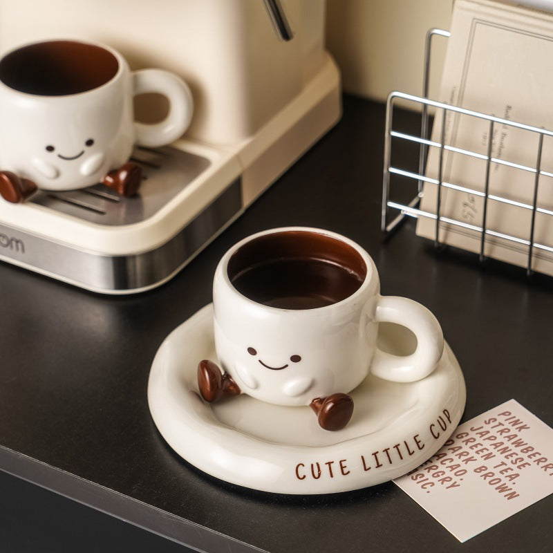 Cartoon Ceramic Coffee Cup and Set