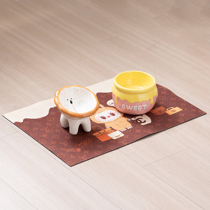 Honey Jar Cat & Dog Bowl