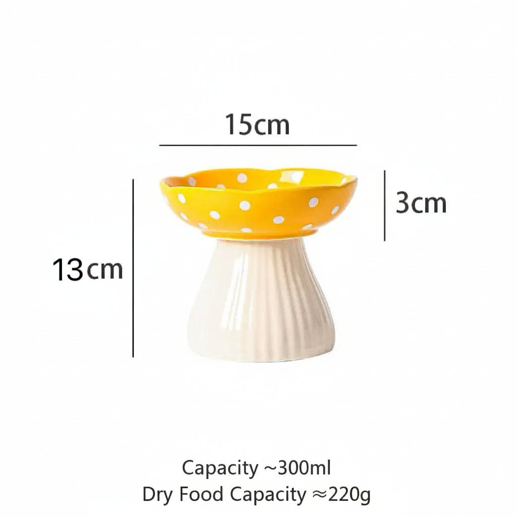 Mushroom Cat & Dog Bowl