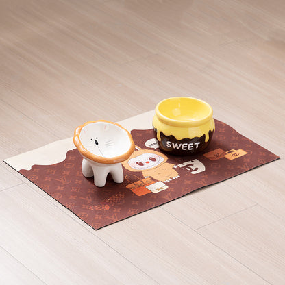 Honey Jar Cat & Dog Bowl