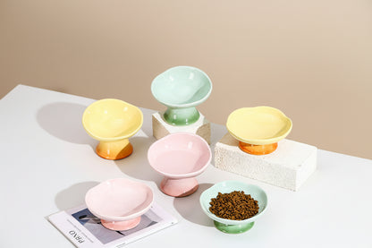 Cat & Dog Bowl Ceramic Petal