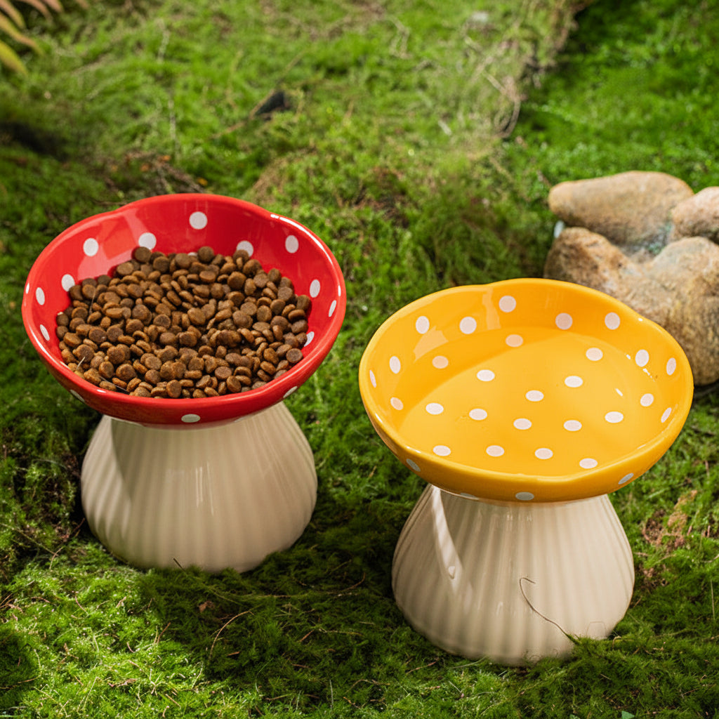 Mushroom Cat & Dog Bowl