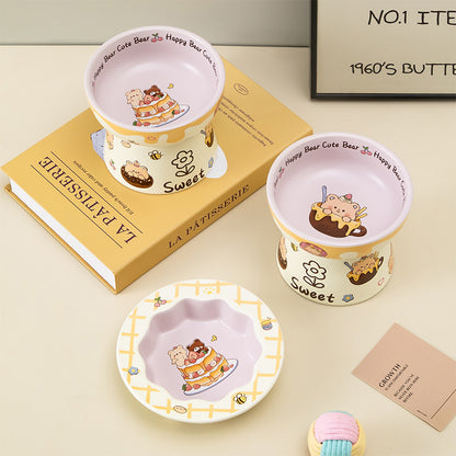 Bear Cake Cat & Dog Bowl