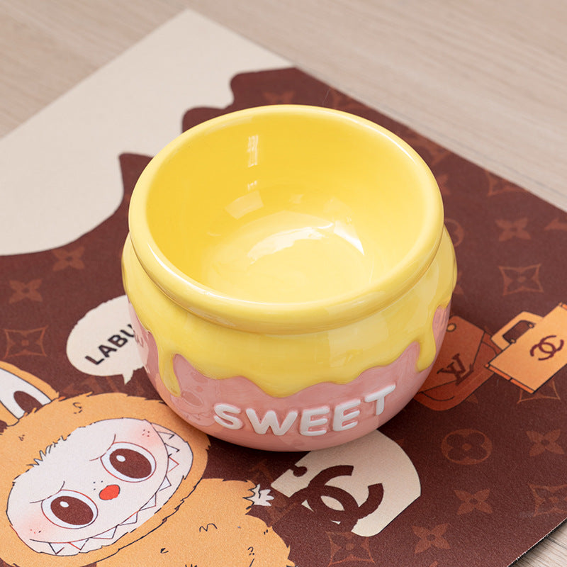 Honey Jar Cat & Dog Bowl