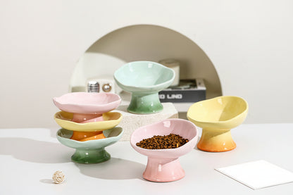 Cat & Dog Bowl Ceramic Petal