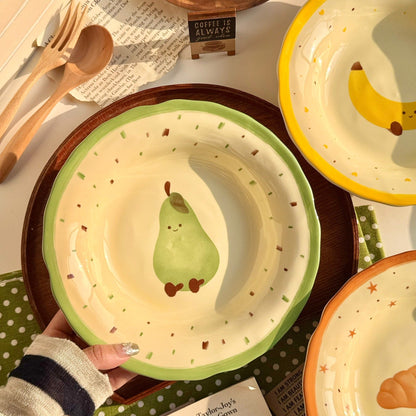 Food Print Ceramic Plate 8.5 inch