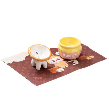Honey Jar Cat & Dog Bowl