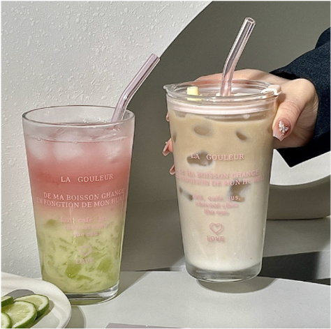 Gradient Tumbler with Straw